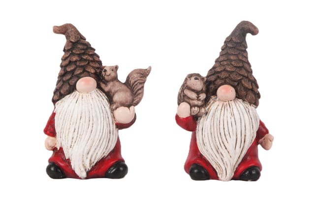 Dekofigur Zwerg Polyresin 24 cm bunt 2-fach sortiert Weihnachtscharaktere
