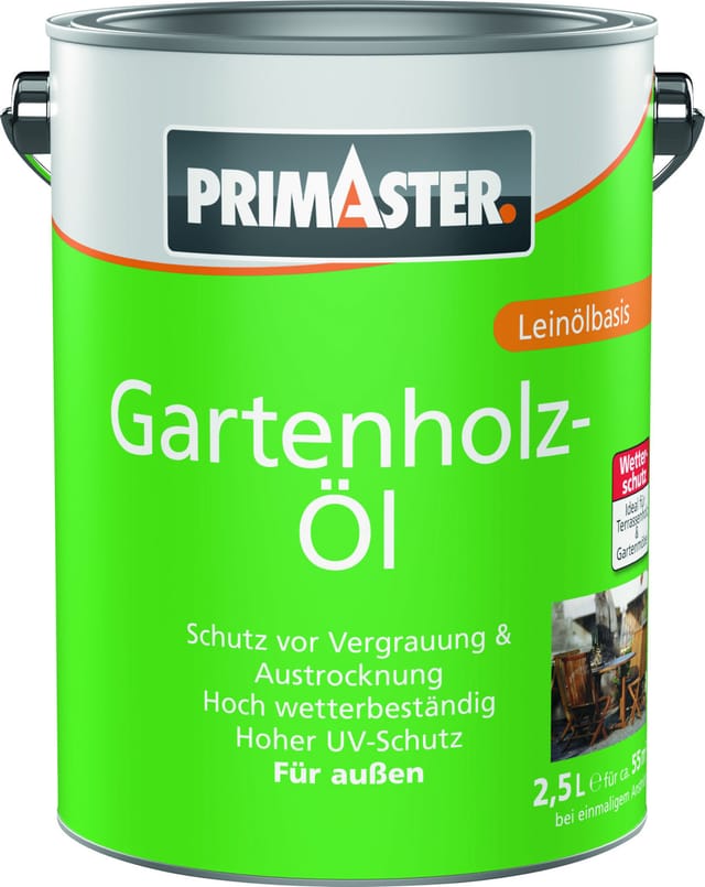 Primaster Gartenholzöl 2,5 L bangkirai Holzschutzmittel