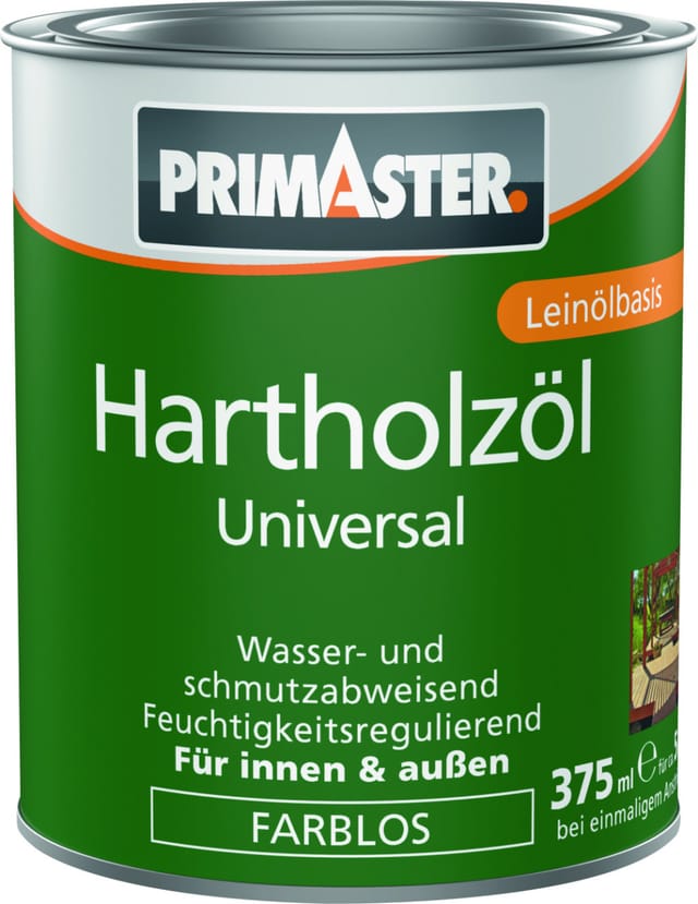 Primaster Hartholzöl Universal 375 ml farblos Holzschutzmittel