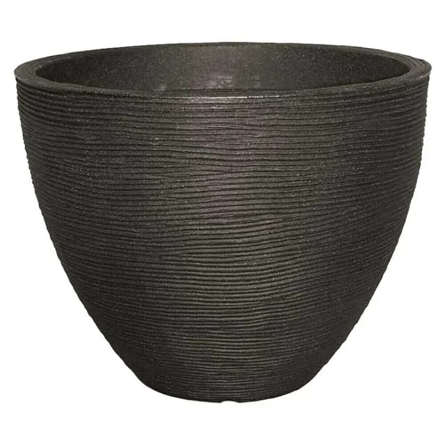 Geli - Pflanztopf mit Rillen ø 40 x 31 cm anthrazit Kunststofftöpfe