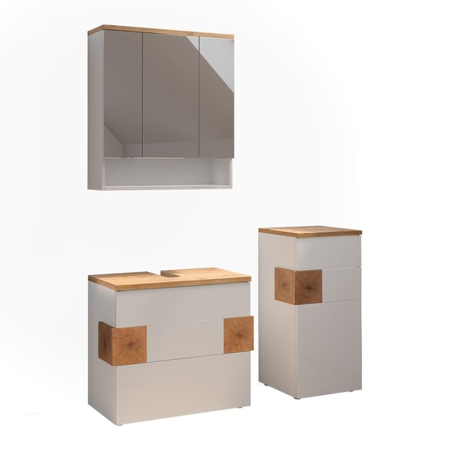 Badmöbel-Set Eden, Weiß, 3 Teile, Vicco