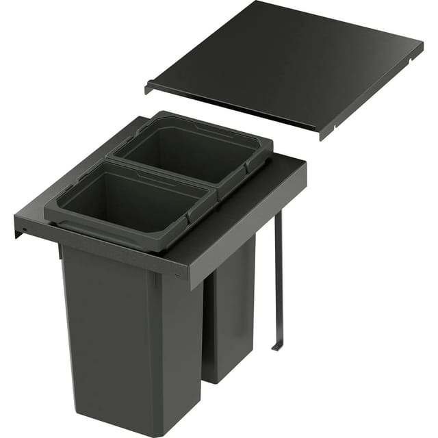 VS ENVI Flex Pro Abfalltrennsystem KB 400 mm 2 x 12,5 Liter Lava