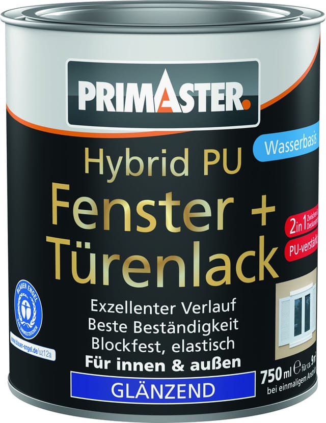 Primaster Hybrid PU-Fenster + Türenlack 750 ml weiß glänzend Lack