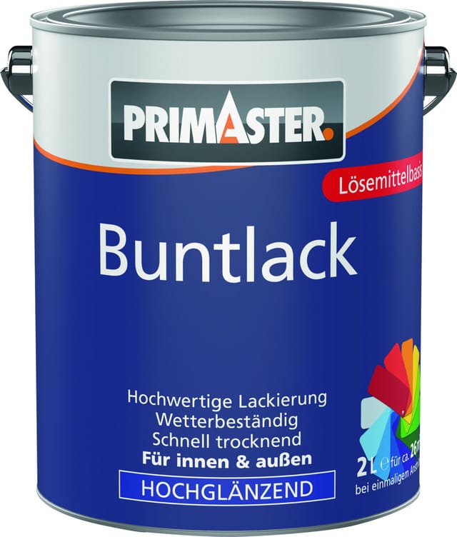 Primaster Buntlack 2 L silbergrau hochglänzend Lack