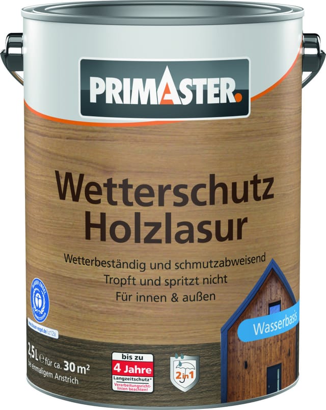 Primaster Wetterschutz-Holzlasur 2,5 L farblos Holzlasur