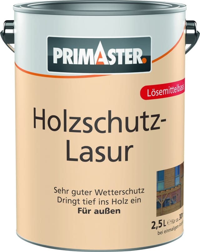 Primaster Holzschutz-Lasur 2,5 L palisander Holzlasur