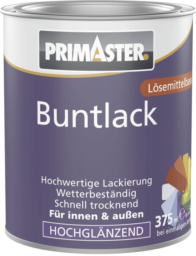 Primaster Buntlack 375 ml silbergrau hochglänzend Lack