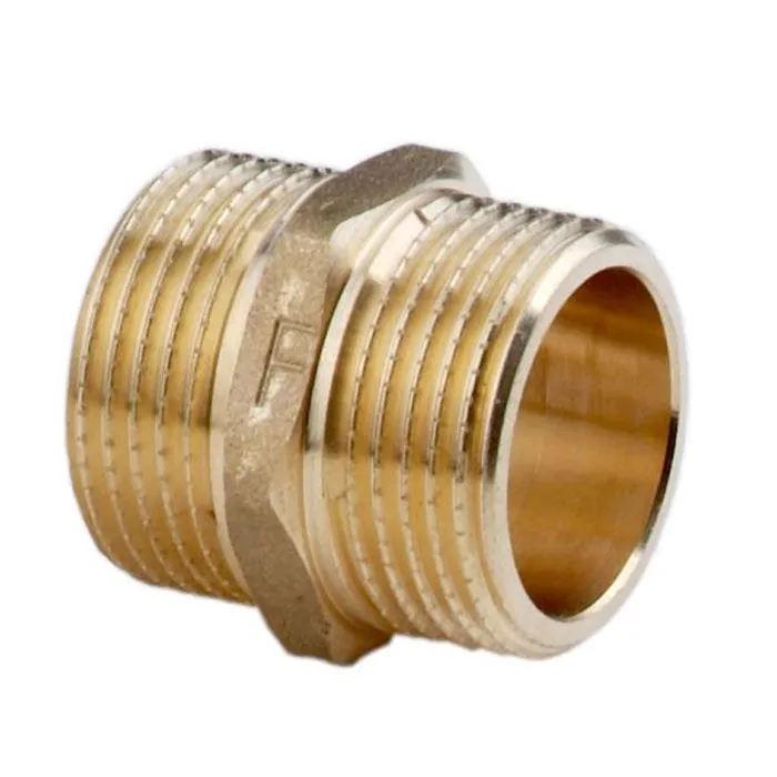 Messingnippel 1-2" Gelb