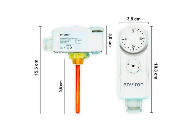 Tauchthermostat Regelbereich 0-90°C mit Tauchhülse 100mm