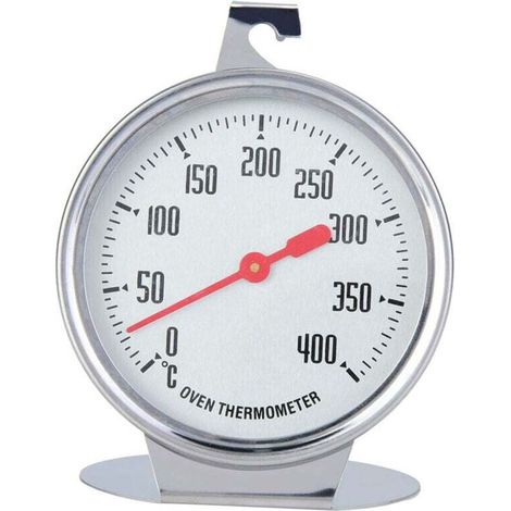 Klvgtifs Pu - Tonysa Stand-ofenthermometer Mit Großem Zifferblatt, Edelstahl, Temperaturanzeige 0-400°c, Küchen-backzubehör