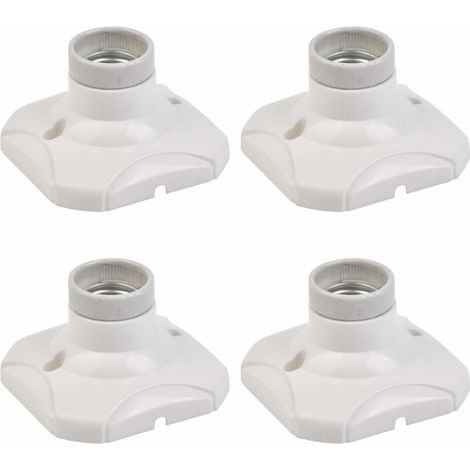 Klvgtifs Pu - 4 E27-fassungen Für Led-lampen (ac 220-250v, Weiß)
