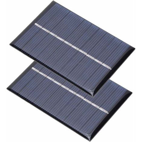 Klvgtifs Pu – Keenso 2 Stück Solarmodul, 0,6 W 5 V Polykristallines Solarmodul, Solarladeplatine, Stromversorgung Für Kleine Elektrische Geräte, 80 X 55 Mm
