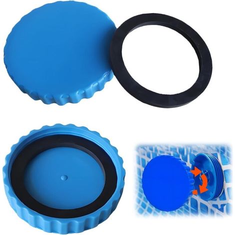 Klvgtifs Pu – 2-teiliges Winterverschluss-set Für Intex-pools, Wasserdichte Winterstopfen Für Beide Anschlüsse, Mit Passenden Dichtungen, Frostsicher Und Wasserdicht