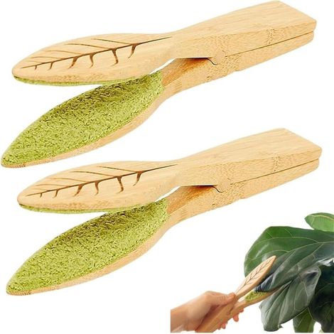 Klvgtifs Pu – 2-teiliges Set: Blattreinigungszange, Blattreiniger Für Den Innenbereich, Blattreinigungsbürste, Pflanzenreinigungsclip Zum Entfernen Von Staub Von Pflanzen