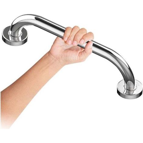 Klvgtifs Pu - 25 Cm - Haltegriff Für Toilette, Verchromter Edelstahl-haltegriff Für Badezimmer, Duschgriff, Badewannengriff, Haltegriffe Für Badezimmer