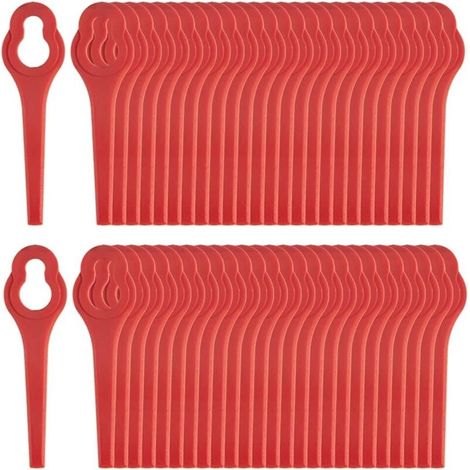 Klvgtifs Pu – 50er-packung Pa6-kunststoffklingen, Kompatibel Mit Ferrex-rasentrimmern, Ersatzklingen Für Ferrex-akku-rasentrimmer (aldi)