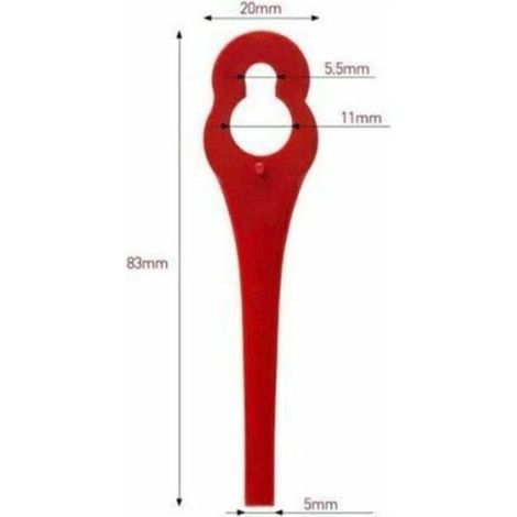 Klvgtifs Pu – Packung Mit 100 Ersatzklingen Aus Kunststoff Für Florabest Lidl Rasentrimmer Frta 20 A1, Fat 18b3, Frt18a