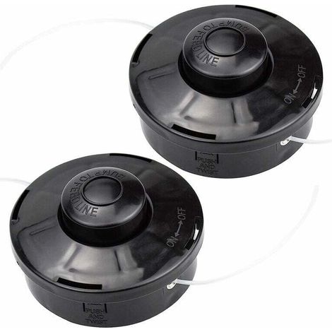 Klvgtifs Pu - 2er-pack Nylon-trimmerköpfe – Schneidkopf M10 X 1,25 – Fadenlänge 2 M, Durchmesser 2,4 Mm – Kompatibel Mit Rasenmähern