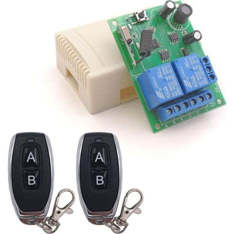 Klvgtifs Pu – Sicherer 433-mhz-rf-fernbedienungsschalter (10 A) – 12 V, 24 V, 30 V Dc-netzteil – 2 Sender Für Motor Und Beleuchtung – Einfache Installation
