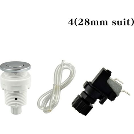 Klvgtifs Pu - 28 Mm Pneumatischer Schalter, Ein-/ausschalter Mit Druckknopf Für Badewanne 4 (kompatibel Mit 28 Mm)