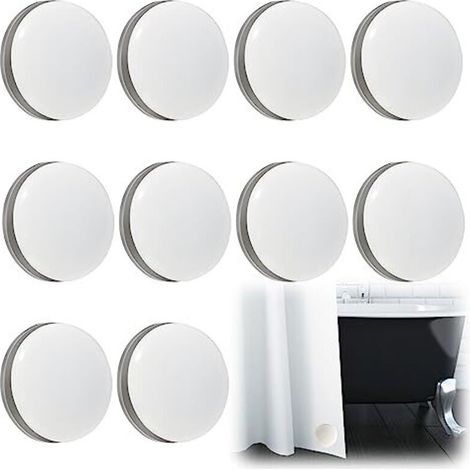 Klvgtifs Pu - Magnetische Vorhanggewichte, 10 Runde Magnetgewichte, Duschvorhanggewichte, Massive Magnetische Tischdeckengewichte Für Duschvorhänge