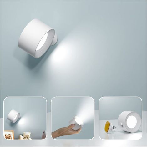 Klvgtifs Pu – Wandleuchte Für Den Innenbereich, Led-wandlampe Mit Touch-funktion, Usb-ladeanschluss, Touch-bedienung, 3 Helligkeitsstufen, 3 Farbtemperaturen, 360° Drehbare Nachttischlampe Für Das Sch