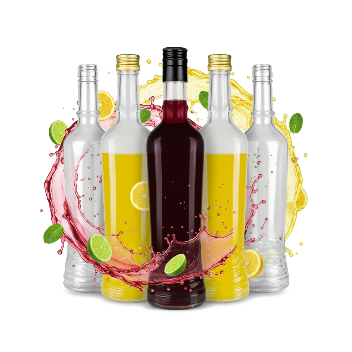 40x Toast Glasflaschen 500ml Mit Verschluss Für Saft, Likör, Alkohol, Wein 0,5l