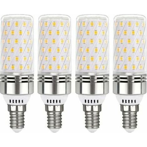 E14 Led-lampe, Kaltweiß, 12 W (entspricht 100 W Glühbirne), 6000 K, E14-schraubsockel, 360° Abstrahlwinkel, Nicht Dimmbar, 4er-pack – Rapanda