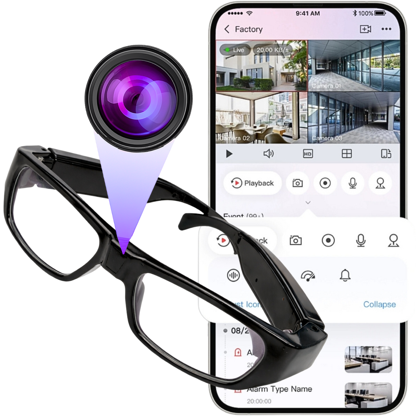 Mini-kamera In Brille Mg04 Wifi