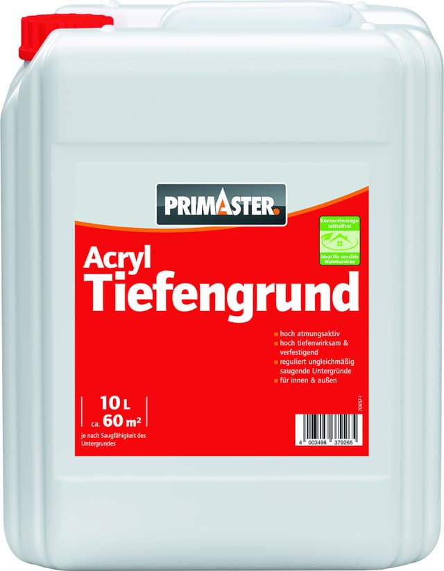 Primaster Acryl Tiefengrund 10 L farblos