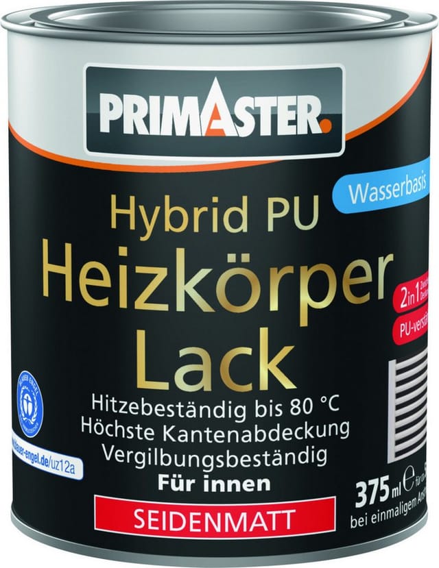 Primaster Hybrid PU-Heizkörperlack weiß seidenmatt 375 ml
