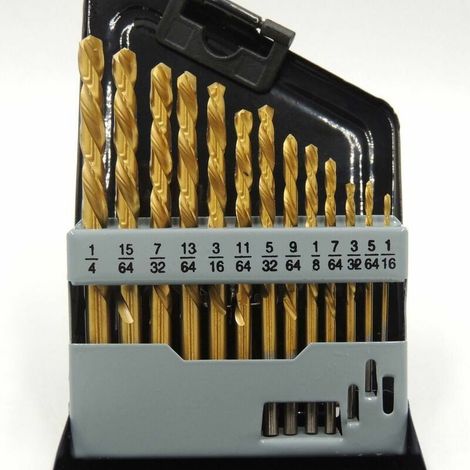Rotationsbohrer Aus Hochgeschwindigkeitsstahl Mit Linksgewinde, Titannitrid-beschichtung, 135°-doppelschneide, Gehärteter Stahl