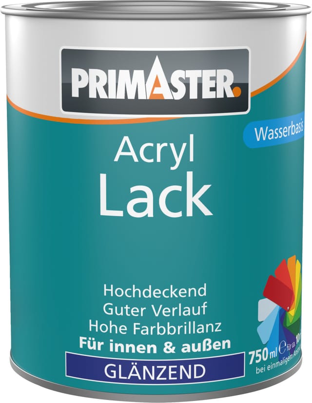Primaster Acryl Lack silbergrau glänzend 750 ml