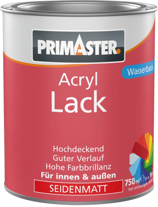 Primaster Acryl Lack goldgelb seidenmatt 750 ml
