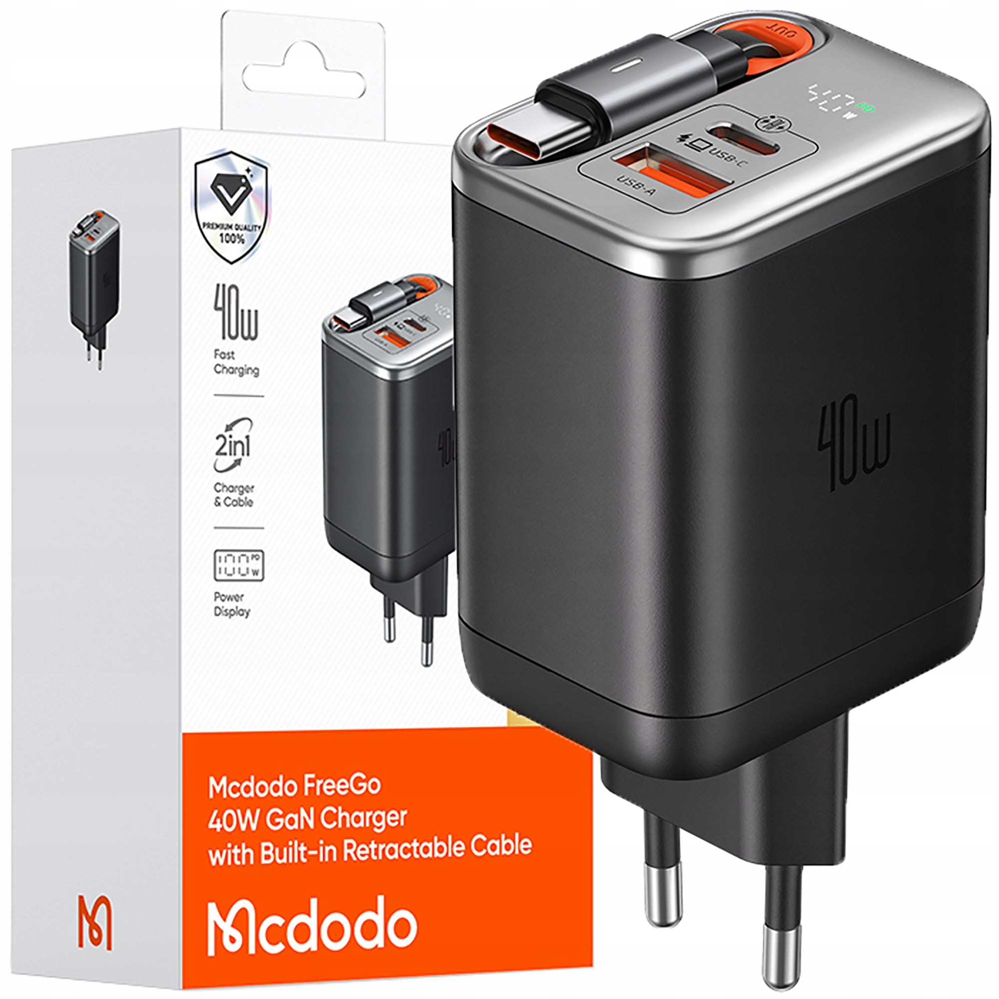 Mcdodo Schnell-wandladegerät Netzteil 3x Usb-c Pd Usb Gan 40w 1m Kabel