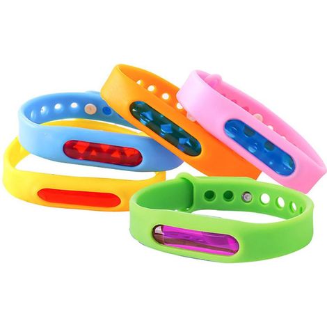 Mückenschutzarmband – Natürliche Ätherische Öle – Insektizidfreier Schutz Für Draußen – Verstellbar Von 16 Bis 24 Cm – Für Kinder Und Erwachsene – 5er-pack