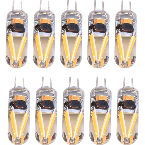 10er-pack G4-led-lampen, Warmweiß, Hohe Helligkeit, 12 V Ac/dc, 1,5 W