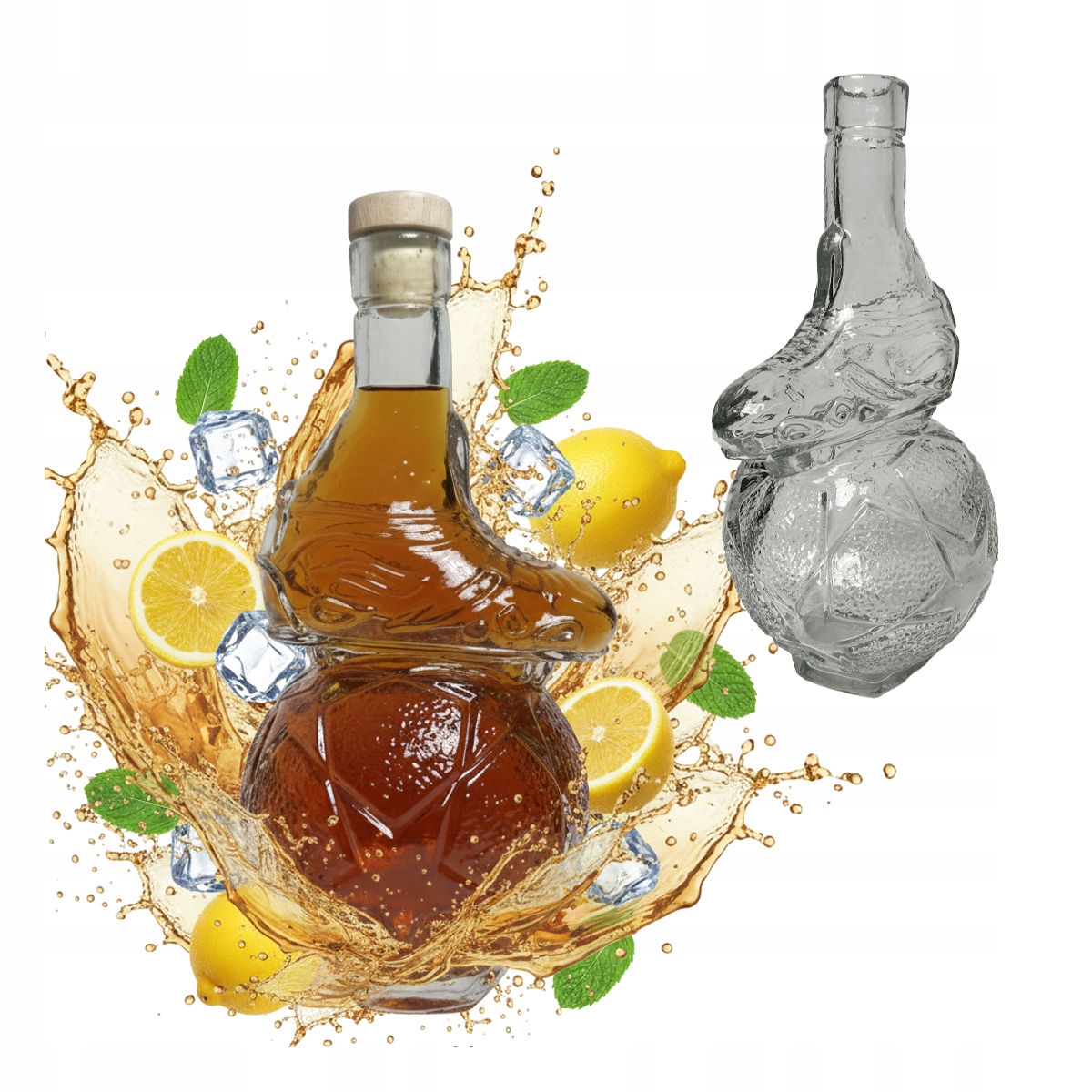 Striker Glasflasche 500ml Karaffe Mit Verschluss Für Liköre, Geschenkidee Für Säfte