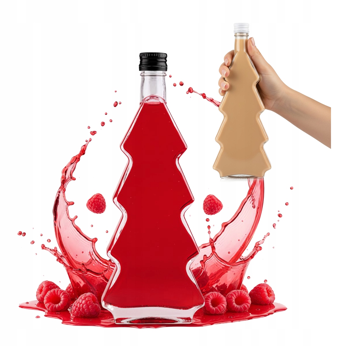 Weihnachtsflasche Weihnachtsbaum 500 Ml Glasflaschen Für Liköre, Tinkturen, Wein