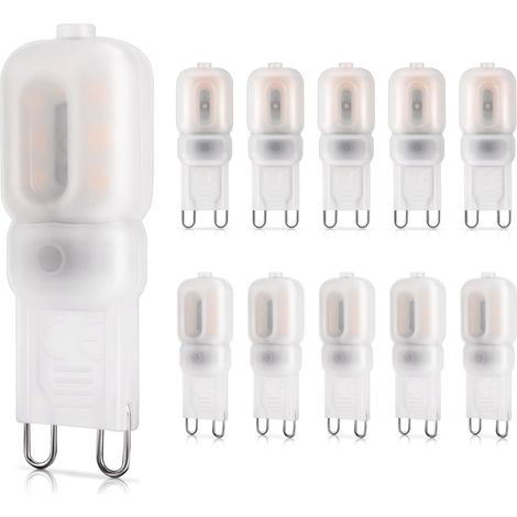 G9 2w Led-lampen, Entspricht Einer 20w Halogenlampe, 200 Lumen, Warmweißes Licht 2700k, Nicht Dimmbar, 220-240v, 10er-packung.