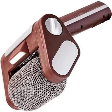 Elektrischer Grillreiniger, Kabellos, Mit Bürstenloser Rotationsbürste, Geeignet Zur Reinigung Von Grills Und Außenkochflächen, Braun