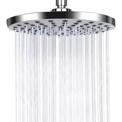 Qorva Anti-kalk-duschkopf 20 Cm – Edelstahl – Regeneffekt – Optimierter Wasserdruck Auch Bei Niedrigem Wasserdruck – Einfache Montage G1/2