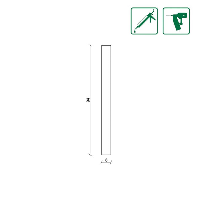 Neuhofer Wandleistenset Shaker Style 118 cm x 94 x 8 mm Sockelleiste