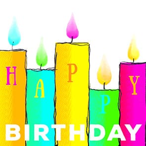 Servietten Happy Birthday Kerzen 33 x 33 cm 20 Stück Servietten