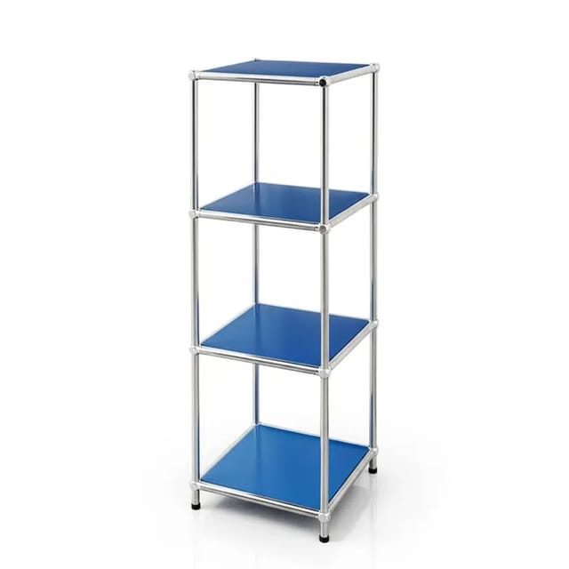 Metallregal Concept Epure MK-005 4-stöckiges Ablageregal mit offenen Ablagen Blau