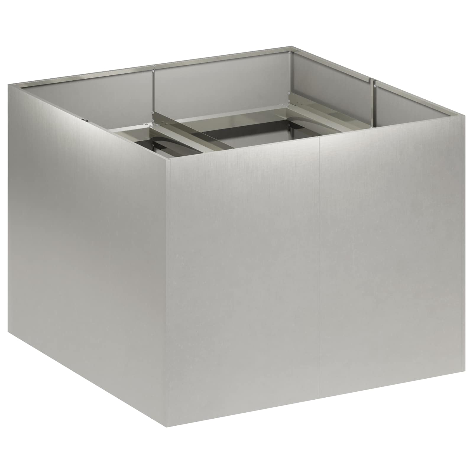 Garten-pflanzgefäß Silber 80 X 80 X 60 Cm Edelstahl Vidaxl