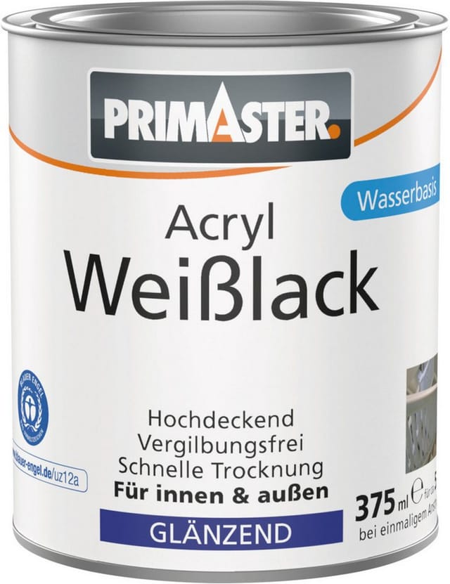 Primaster Acryl Weißlack glänzend 375 ml Lack