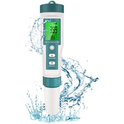 7-in-1 Wasserqualitätstester Mit Hintergrundbeleuchtung, Ph-/tds-/temperatur-/ec-/salzgehalts-/sg-/orp-tester Mit Atc, Tragbares Digitales Ph-meter, Lebensmittelumgebungs-detektorstift