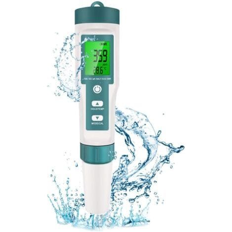 7-in-1 Wasserqualitätstester Mit Hintergrundbeleuchtung, Ph-/tds-/temperatur-/ec-/salzgehalts-/sg-/orp-tester Mit Atc, Tragbares Digitales Ph-meter, Lebensmittelumgebungs-detektorstift