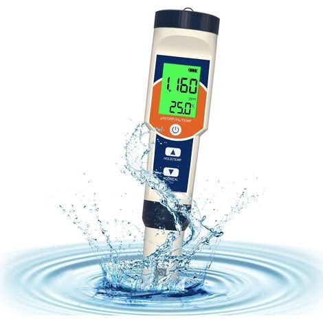 4-in-1-digitalwasseranalysator Für Trinkwasser, Lebensmittelzubereitung Und Schwimmbadwasserqualität: Ph-wert, Redoxpotenzial, Wassertemperatur, Ppm-test
